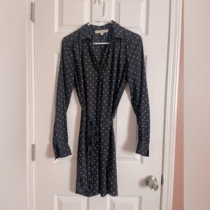 Navy LOFT Shirt Dress